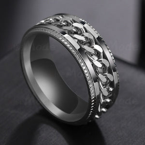 Men Ring High Quality Spinner Chain Punk Women Jewelry for Party Gift