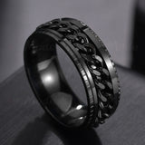 Men Ring High Quality Spinner Chain Punk Women Jewelry for Party Gift