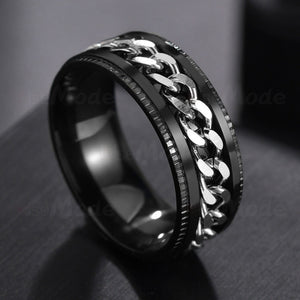 Men Ring High Quality Spinner Chain Punk Women Jewelry for Party Gift