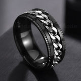 Men Ring High Quality Spinner Chain Punk Women Jewelry for Party Gift