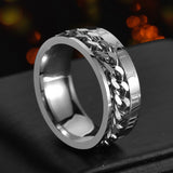 Men Ring High Quality Spinner Chain Punk Women Jewelry for Party Gift