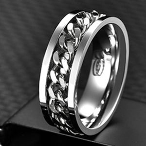 Men Ring High Quality Spinner Chain Punk Women Jewelry for Party Gift