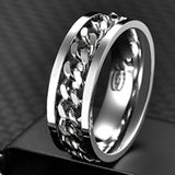 Men Ring High Quality Spinner Chain Punk Women Jewelry for Party Gift