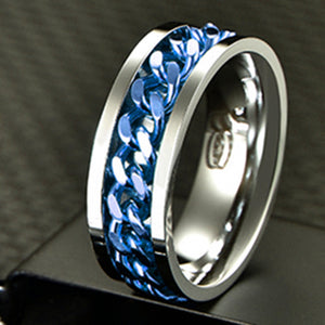 Men Ring High Quality Spinner Chain Punk Women Jewelry for Party Gift