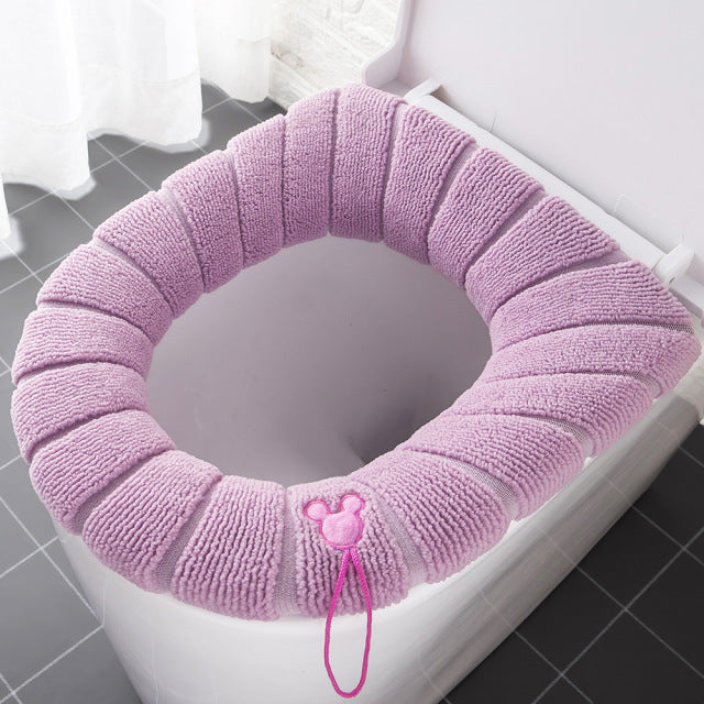 Winter Warm Toilet Seat Cover Closes tool Mat