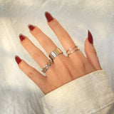 FNIO Bohemian Gold Chain Rings Set For Women