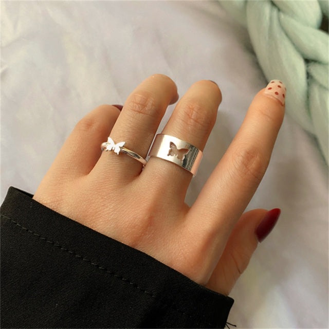 FNIO Bohemian Gold Chain Rings Set For Women