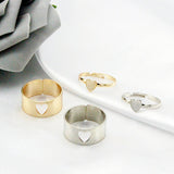 Silver Color Butterfly Rings For Women Men Lover Couple Ring Set