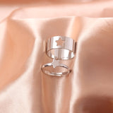 Silver Color Butterfly Rings For Women Men Lover Couple Ring Set