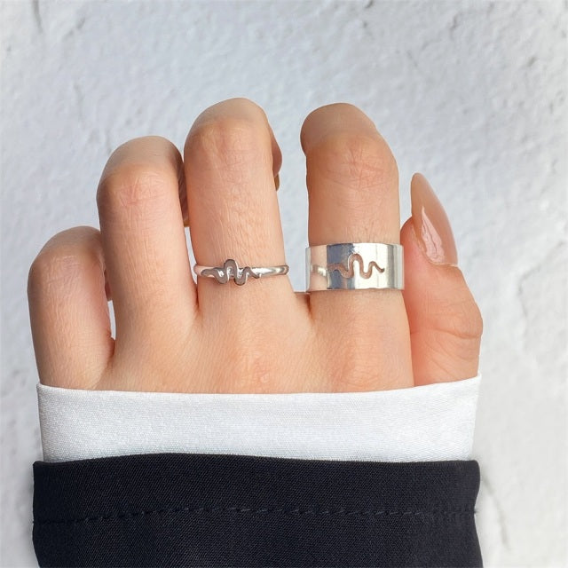 FNIO Bohemian Gold Chain Rings Set For Women
