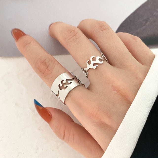 FNIO Bohemian Gold Chain Rings Set For Women