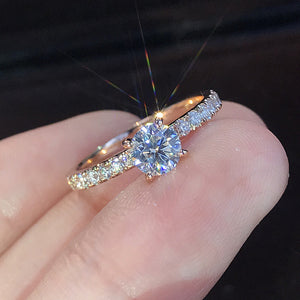 2021 Trendy Claws Design Crystal Zircon Engagement Rings For Women Female Wedding