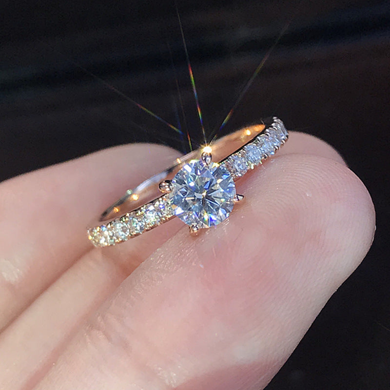 2021 Trendy Claws Design Crystal Zircon Engagement Rings For Women Female Wedding