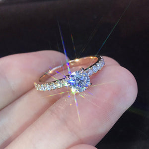 2021 Trendy Claws Design Crystal Zircon Engagement Rings For Women Female Wedding
