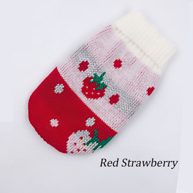 Warm Dog Clothes for Small Medium Dogs Knitted Cat Sweater Pet Clothing