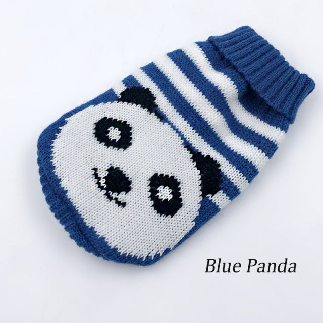Warm Dog Clothes for Small Medium Dogs Knitted Cat Sweater Pet Clothing