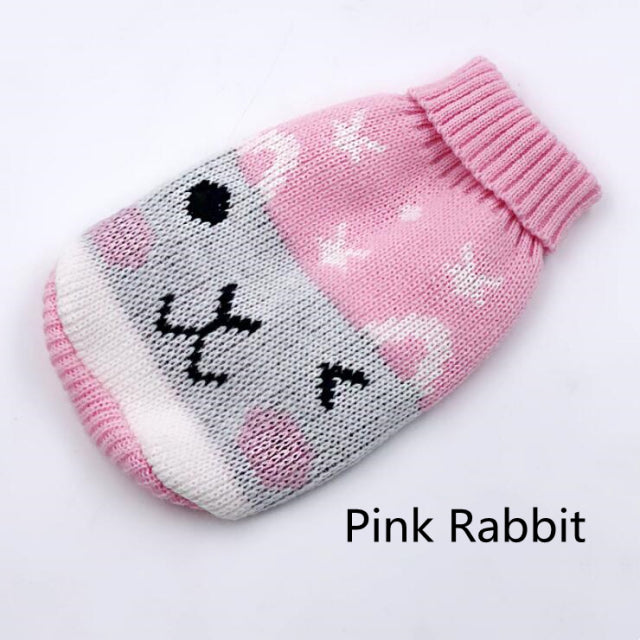 Warm Dog Clothes for Small Medium Dogs Knitted Cat Sweater Pet Clothing