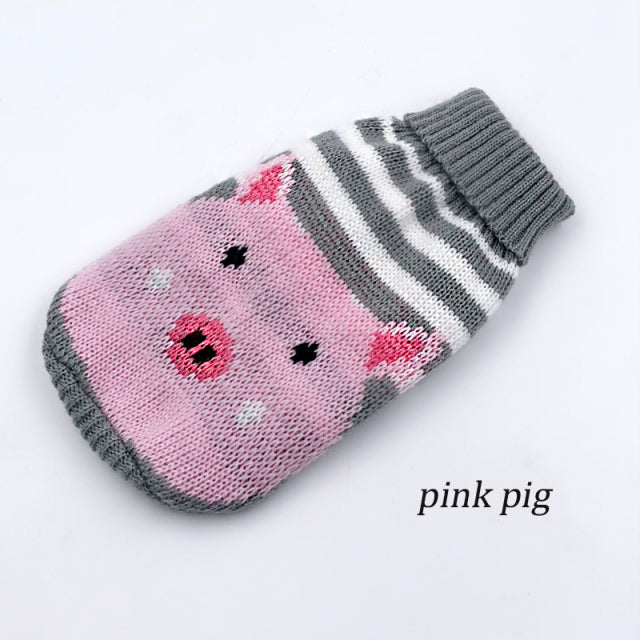 Warm Dog Clothes for Small Medium Dogs Knitted Cat Sweater Pet Clothing