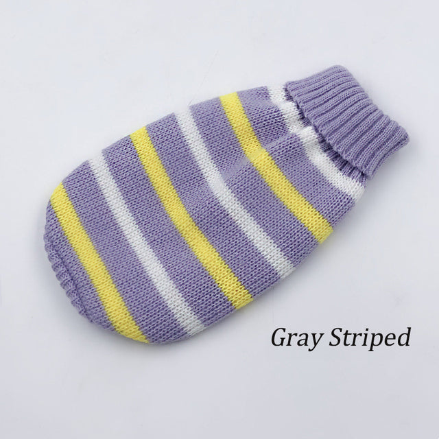 Warm Dog Clothes for Small Medium Dogs Knitted Cat Sweater Pet Clothing