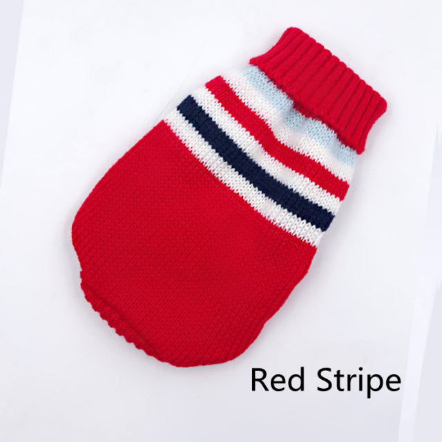 Warm Dog Clothes for Small Medium Dogs Knitted Cat Sweater Pet Clothing