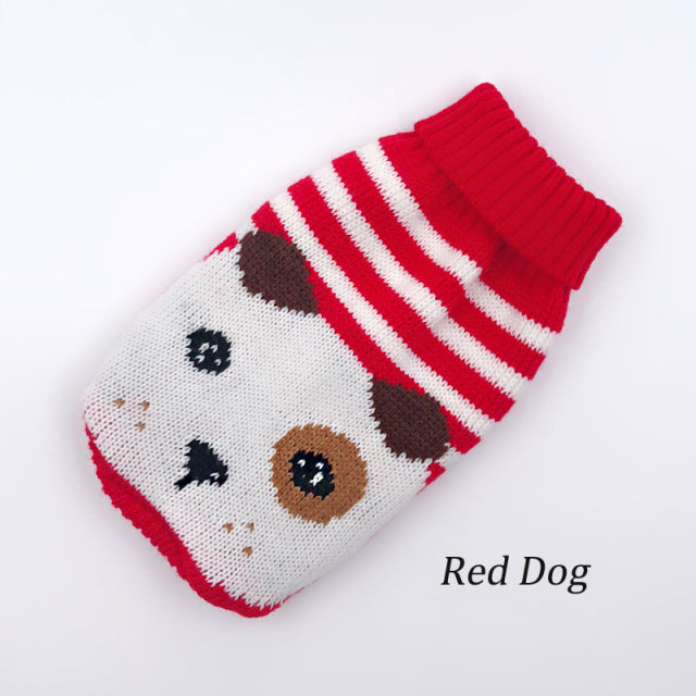 Warm Dog Clothes for Small Medium Dogs Knitted Cat Sweater Pet Clothing