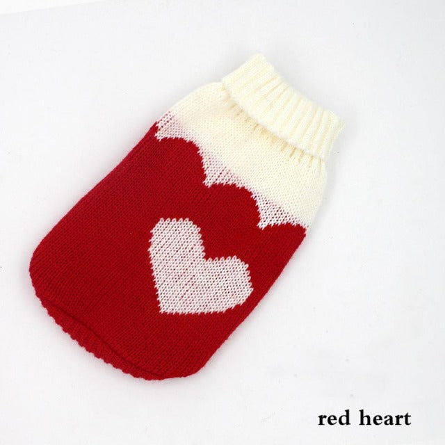 Warm Dog Clothes for Small Medium Dogs Knitted Cat Sweater Pet Clothing