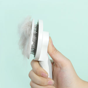 Self Cleaning Slicker Brush for Dog and Cat Removes Undercoat Tangled Hair Massages Particle