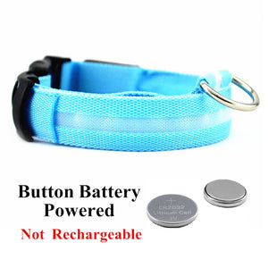 LED Glowing Dog Collar Night and Pet Safety Collar for Small Dogs and Cat
