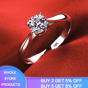 Diamond Silver Color Wedding Band Engagement Bridal Jewelry Gift