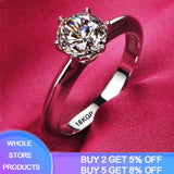 Diamond Silver Color Wedding Band Engagement Bridal Jewelry Gift