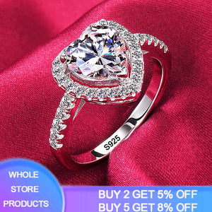 Diamond Silver Color Wedding Band Engagement Bridal Jewelry Gift