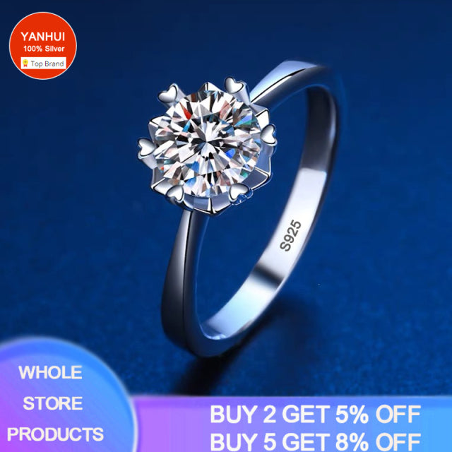 Diamond Silver Color Wedding Band Engagement Bridal Jewelry Gift