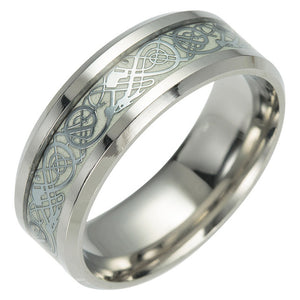 Stainless Steel Fluorescent Rings for Men Plus Couple Rings  Luxury Jewelry Gift