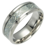Stainless Steel Fluorescent Rings for Men Plus Couple Rings  Luxury Jewelry Gift