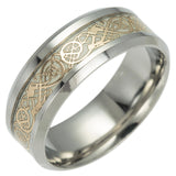 Stainless Steel Fluorescent Rings for Men Plus Couple Rings  Luxury Jewelry Gift