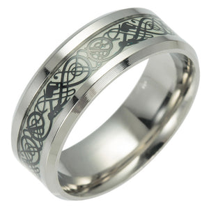 Stainless Steel Fluorescent Rings for Men Plus Couple Rings  Luxury Jewelry Gift